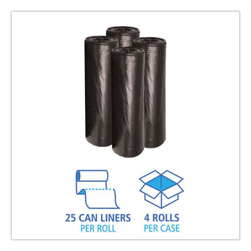 Boardwalk® Low-density Waste Can Liners, 45 Gal, 0.6 Mil, 40" X 46", Black, 100-carton freeshipping - TVN Wholesale